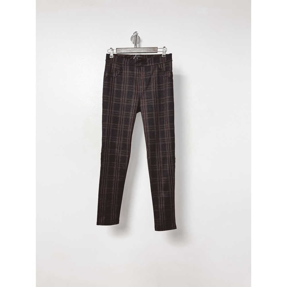 Sanctuary Holiday Plaid Skinny Pull On‎ Stretch Casual Office Pants Medium